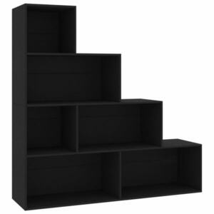 vidaXL fekete szerelt fa könyvszekrény/térelválasztó 155 x 24 x 160 cm kép