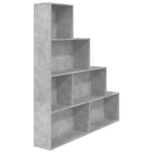 vidaXL betonszürke szerelt fa könyvszekrény/térelválasztó 155x24x160cm kép
