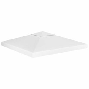 vidaXL fehér kétszintes pavilon-tetőponyva 310 g/m² 3 x 3 m kép