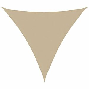 vidaXL bézs háromszög alakú oxford-szövet napvitorla 6 x 6 x 6 m kép