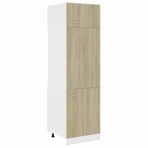 vidaXL sonoma-tölgy színű szerelt fa szekrény hűtőhöz 60 x 57 x 207 cm kép