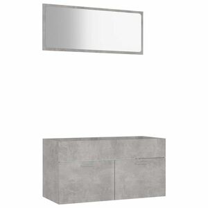 vidaXL 2 részes betonszürke szerelt fa fürdőszobai bútorszett kép