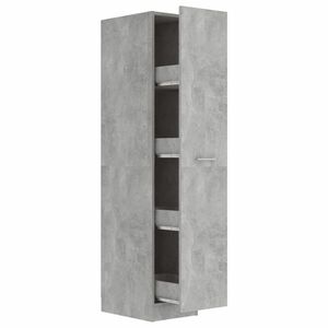 vidaXL betonszürke szerelt fa patikaszekrény 30 x 42, 5 x 150 cm kép