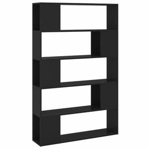 vidaXL fekete szerelt fa térelválasztó könyvszekrény 100 x 24 x 155 cm kép