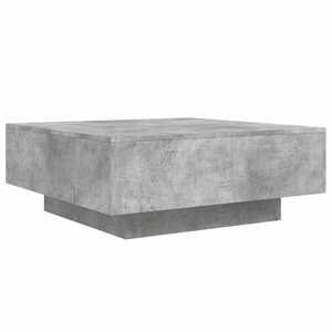 vidaXL betonszürke szerelt fa dohányzóasztal 80 x 80 x 31 cm kép