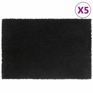 vidaXL 5 db fekete rojtos kókuszrost lábtörlő 40 x 60 cm kép