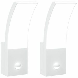 vidaXL fehér öntött alumínium kültéri érzékelős LED-es falilámpa kép
