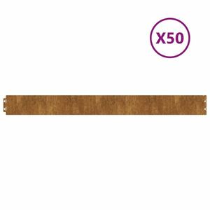 vidaXL 50 db rugalmas corten acél gyepszegély 10 x 103 cm kép