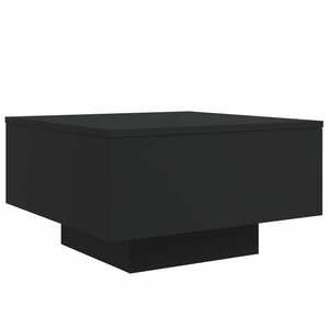 vidaXL fekete szerelt fa dohányzóasztal 55 x 55 x 31 cm kép