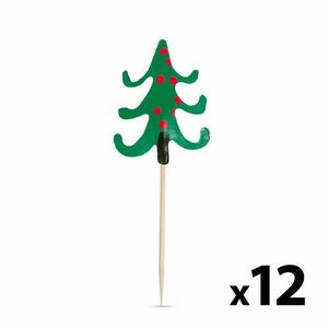 Falatka pálcika - karácsonyfa - 8, 5 cm - 12 db / csomag kép