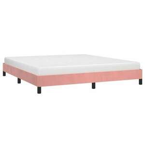 Rózsaszín bársony ágykeret 160x200 cm kép