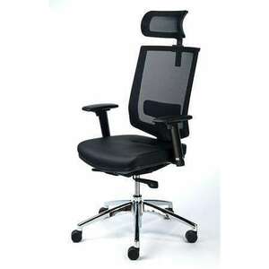 Mayah Maxy Exkluzív fejtámaszos irodai szék Fekete kép