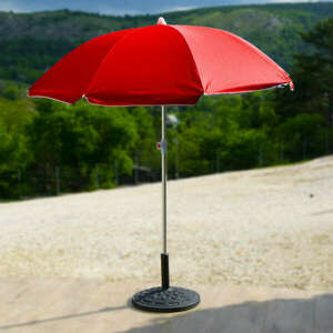 Dönthető, 200 cm-es napernyő állítható leszúró állvánnyal - piros kép