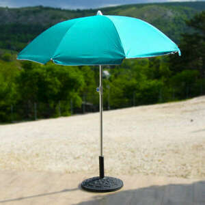 Dönthető, 200 cm-es napernyő állítható leszúró állvánnyal - türkiz kép