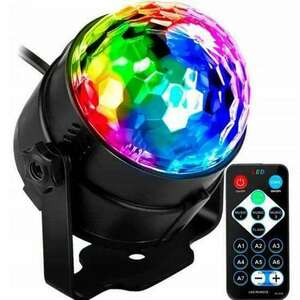 Forgó disco lámpa /LED, 7+3 mód/ kép