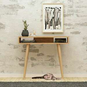 Ottoke tölgy-fehér lerakóasztal 100 x 83 x 30 cm kép