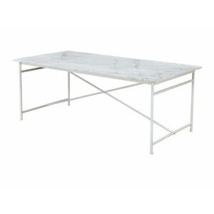Asztal Concept 55 181, Fehér, 73x100x200cm, Közepes sűrűségű farostlemez, Fém kép