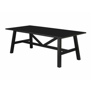 Asztal Riverton 527, Fekete, 76x100x220cm, Közepes sűrűségű farostlemez, Váz anyaga kép