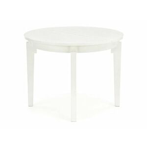 Asztal Houston 785, Fehér, 77cm, Hosszabbíthatóság, Természetes fa furnér, Közepes sűrűségű farostlemez, Váz anyaga, Bükkfa, Tölgy kép