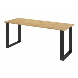 Asztal Tucson 138, Artisan tölgy, Fekete, 75x67x185cm, Laminált forgácslap, Fém kép