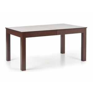 Asztal Houston 691, Sötét dió, 76x90x160cm, Hosszabbíthatóság, Laminált forgácslap, Közepes sűrűségű farostlemez kép