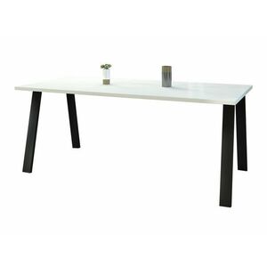 Asztal Tucson 143, Fehér, 75x90x185cm, Laminált forgácslap, Fém kép