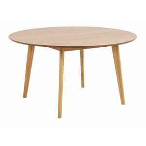 Asztal Oakland 630, Fényes fa, 76cm, Természetes fa furnér, Közepes sűrűségű farostlemez, Váz anyaga, Kaucsuk kép