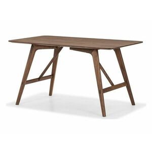 Asztal Springfield B103, Dió, 75x80x140cm, Természetes fa furnér, Váz anyaga kép