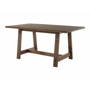Asztal Denton 573, Sötét barna, 77x90x160cm, Munkalap anyaga, Váz anyaga, Fenyő kép