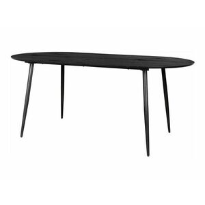 Asztal Denton 482, Fekete, 76x90x180cm, Közepes sűrűségű farostlemez, Fém kép