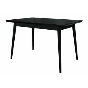 Asztal Racine 131, Fekete, 76x80x140cm, Hosszabbíthatóság, Közepes sűrűségű farostlemez, Váz anyaga, Bükkfa kép