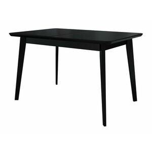 Asztal Racine 122, Fekete, 76x80x140cm, Hosszabbíthatóság, Közepes sűrűségű farostlemez, Váz anyaga, Bükkfa kép