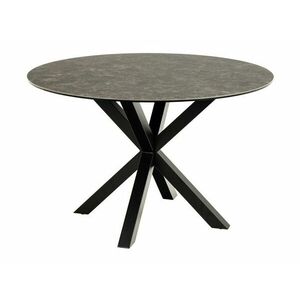 Asztal Oakland 1008, Fekete, Fekete márvány, 75.5cm, Üveg, Kerámia, Fém kép