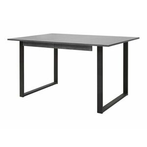 Asztal Boston 422, Fekete, Szürke, 76x90x140cm, Hosszabbíthatóság, Laminált forgácslap, Fém kép