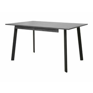 Asztal Boston 424, Fekete, Szürke, 76x90x140cm, Hosszabbíthatóság, Laminált forgácslap, Fém kép