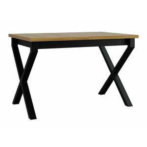 Asztal Victorville 300, Grandson tölgy, Fekete, 75x80x140cm, Hosszabbíthatóság, Laminált forgácslap, Fém kép