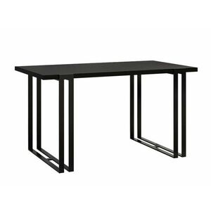Asztal Comfivo 179, Fekete, 76x80x140cm, Hosszabbíthatóság, Laminált forgácslap, Fém kép