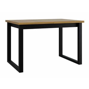 Asztal Victorville 327, Grandson tölgy, Fekete, 78x92x160cm, Hosszabbíthatóság, Laminált forgácslap, Fém kép