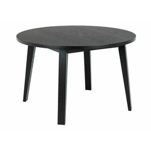 Asztal Oakland C108, Fekete, 75cm, Hosszabbíthatóság, Laminált forgácslap, Természetes fa furnér, Váz anyaga kép
