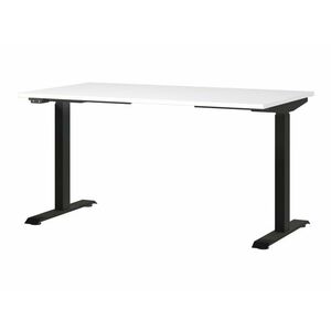 Állítható magasságú íróasztal Sacramento 415, Állítható magasság, Elektromos, 72.1x140x80cm, Fehér, Fekete kép