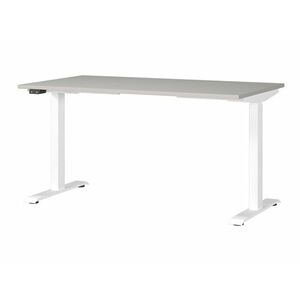 Állítható magasságú íróasztal Sacramento 415, Elektromos, Állítható magasság, 72.1x140x80cm, Világosszürke, Fehér kép