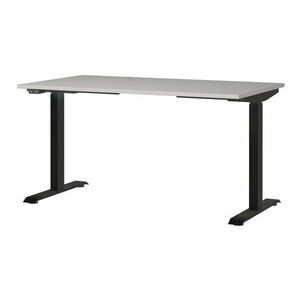 Állítható magasságú íróasztal Sacramento 415, Elektromos, Állítható magasság, 72.1x140x80cm, Világosszürke, Fekete kép