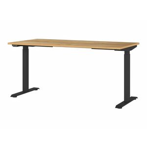Állítható magasságú íróasztal Sacramento 416, Elektromos, Állítható magasság, 72.1x160x80cm, Navarra tölgy, Fekete kép