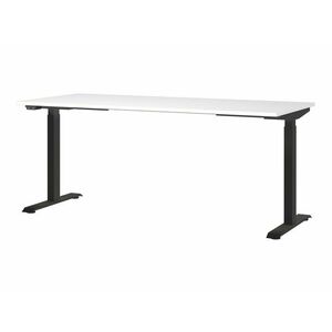 Állítható magasságú íróasztal Sacramento 418, Állítható magasság, Elektromos, 72.1x180x80cm, Fehér, Fekete kép