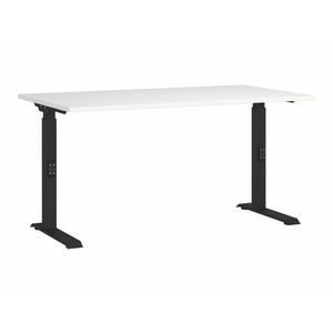 Állítható magasságú íróasztal Sacramento 419, Állítható magasság, 67.7x140x80cm, Fehér, Fekete kép