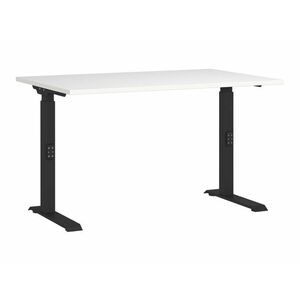 Állítható magasságú íróasztal Sacramento 420, Állítható magasság, 67.7x120x80cm, Fehér, Fekete kép