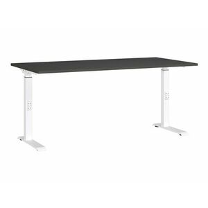 Állítható magasságú íróasztal Sacramento 421, Állítható magasság, 75x160x80cm, Fehér, Grafit kép