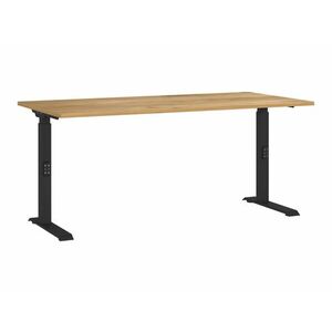 Állítható magasságú íróasztal Sacramento 421, Állítható magasság, 75x160x80cm, Fekete, Navarra tölgy kép