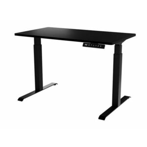 Állítható magasságú íróasztal Charlotte 194, Állítható magasság, Elektromos, 72x121x67cm, Fekete kép