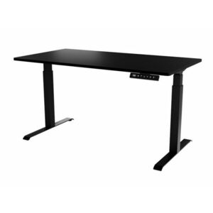 Állítható magasságú íróasztal Charlotte 195, Elektromos, Állítható magasság, 72x150x80cm, Fekete kép